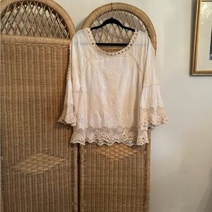 Democracy Cream Lace Blouse